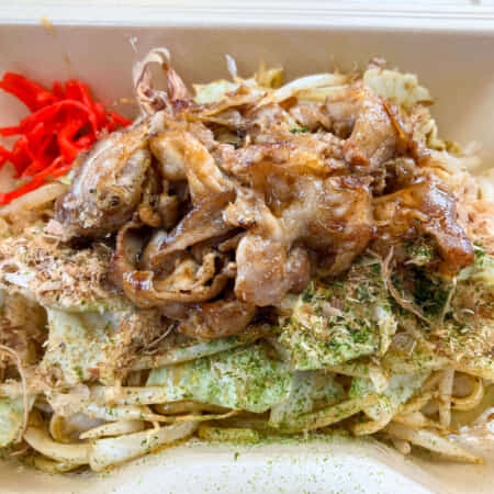 肉肉そば｜北九州市・小倉北区で鉄板焼きのお弁当のテイクアウト・デリバリーなら幸むすび